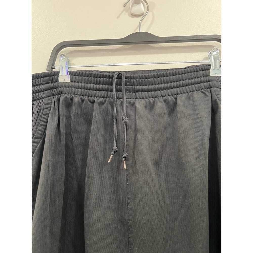 Adidas Basketball Shorts Mens 2XL Black Mesh Athletic Drawstring Back Pocket - Picture 3 of 10